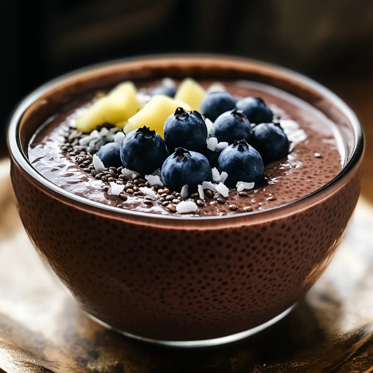 Cremiger Schokoladen-Chia-Pudding