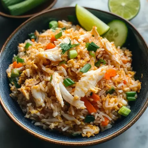 Krabben gebratener Reis