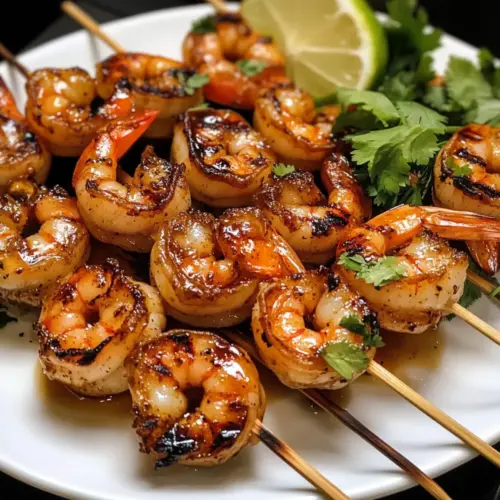 Gegrillte Garnelenspieße