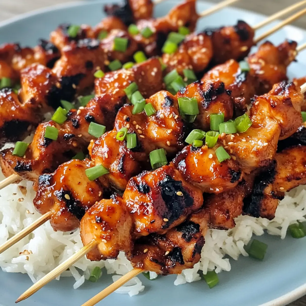 Koreanische Hähnchenspieße