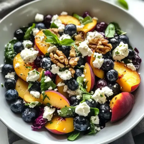 Blaubeere Pfirsich Feta