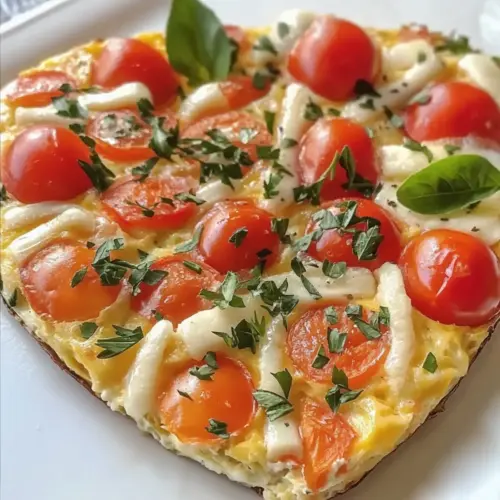 Caprese herzförmige Pizza