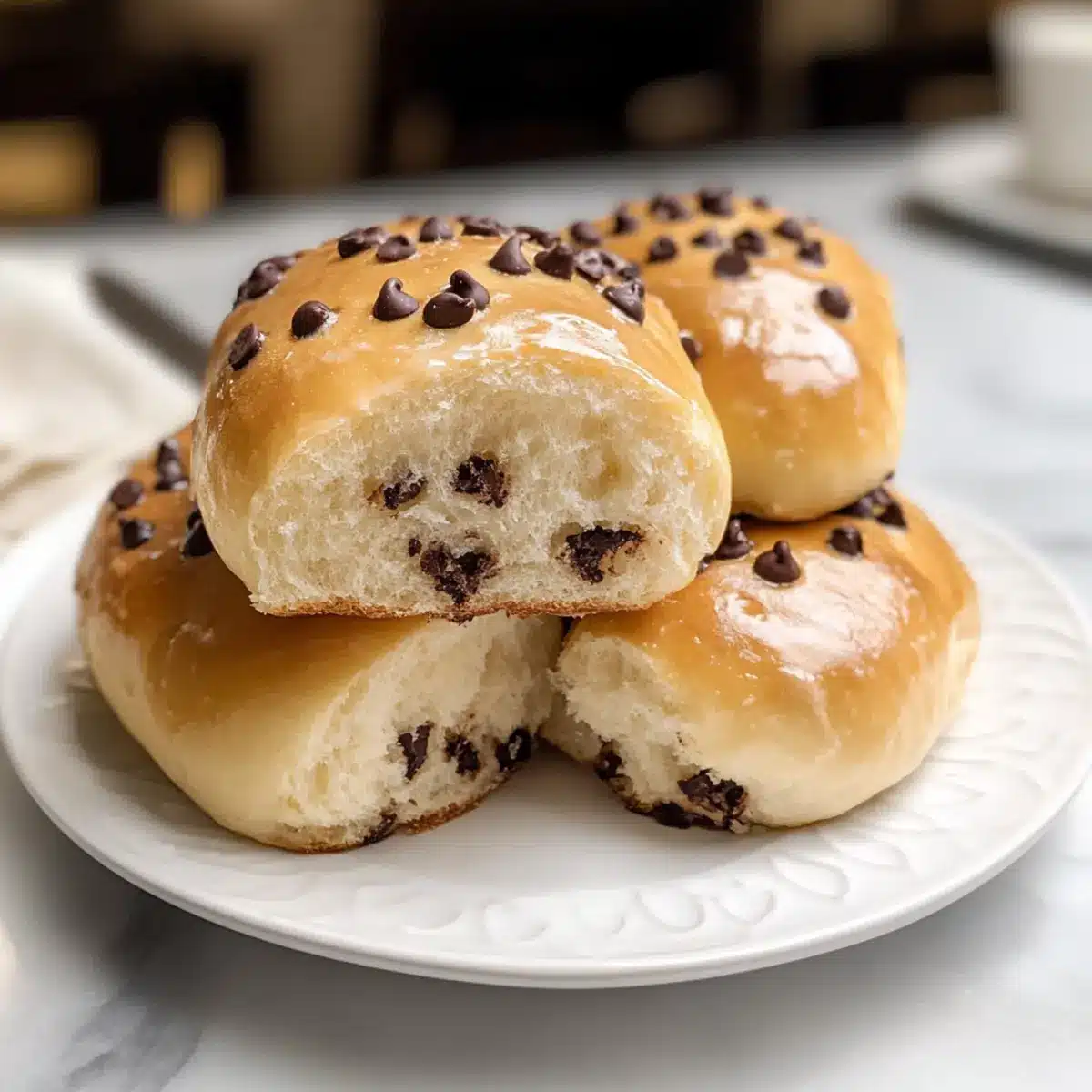 Schokoladenstückchen Milchbrötchen