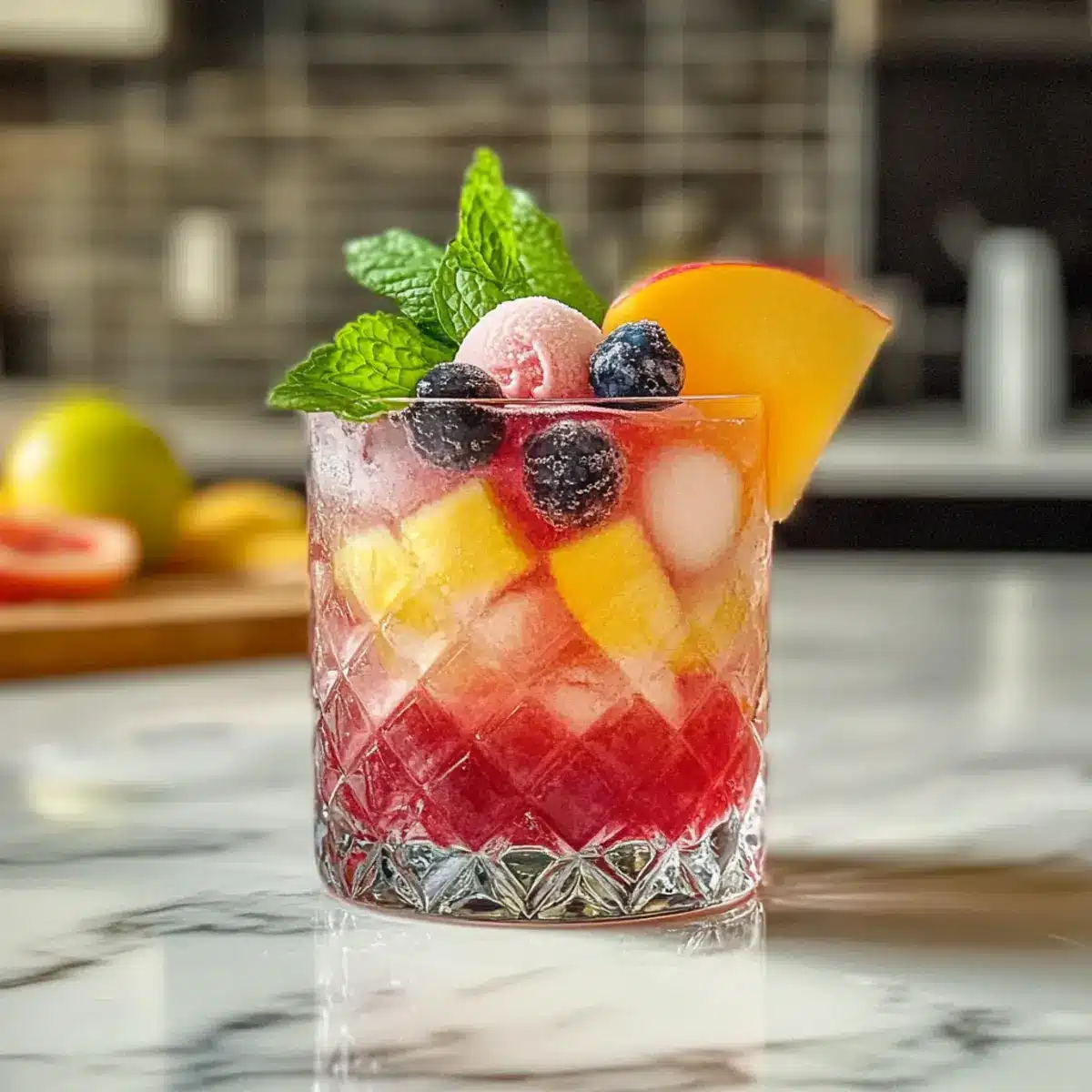 Zitronen-Heidelbeer-Mocktail