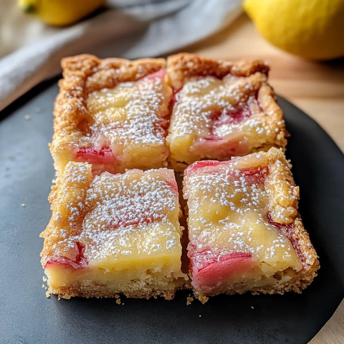 Zitronen-Rhabarber-Riegel