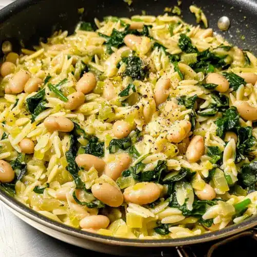 Zitronige Lauch-Orzo