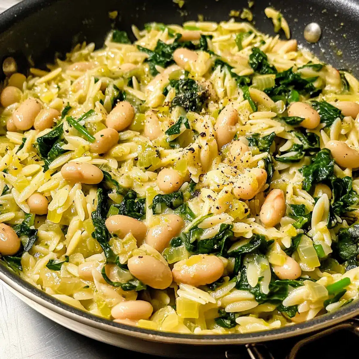 Zitronige Lauch-Orzo