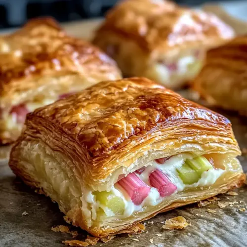 Rhabarber Frischkäse Puffer