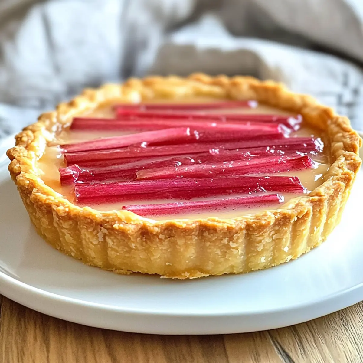 Rhabarberpudding-Tarte