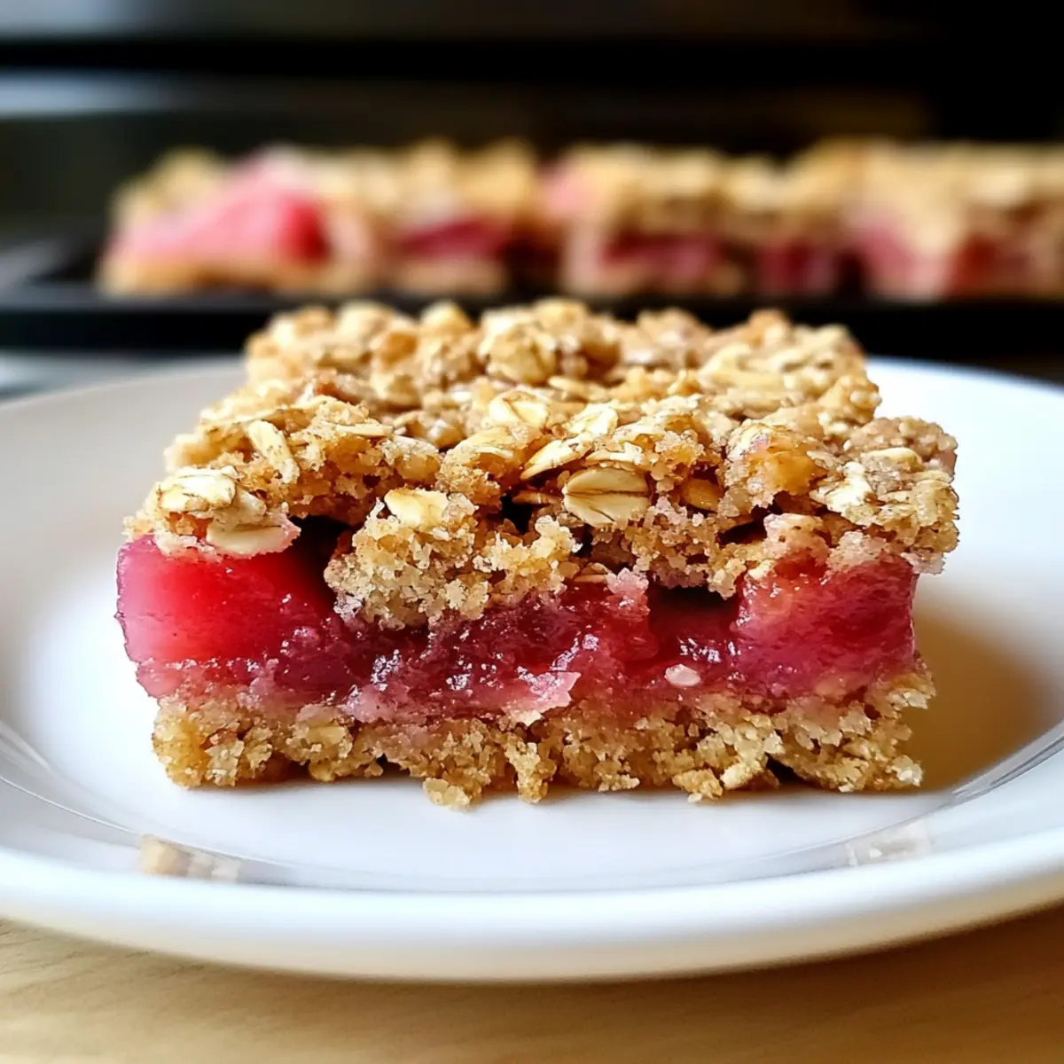 Rhabarber Haferflocken Riegel