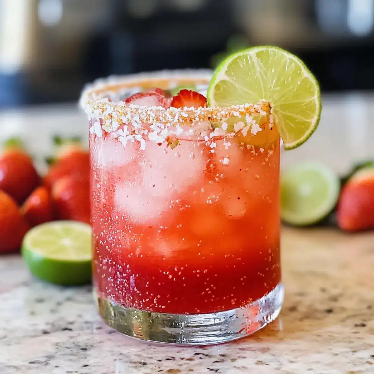 Erdbeere Limette Mocktail