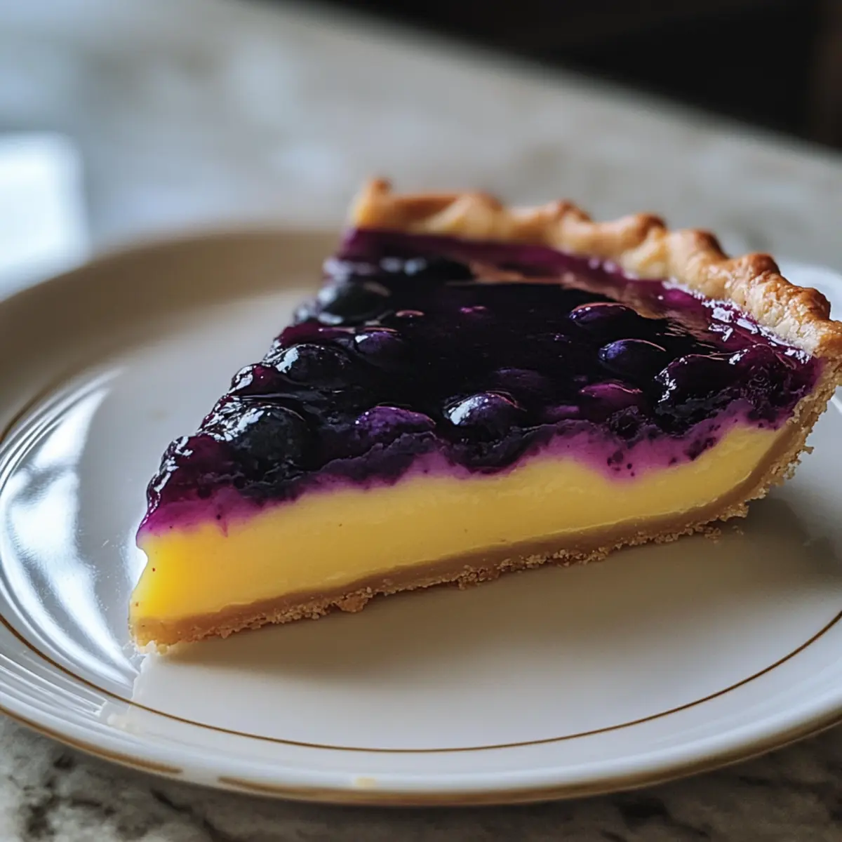 Blaubeere–Zitronencreme
