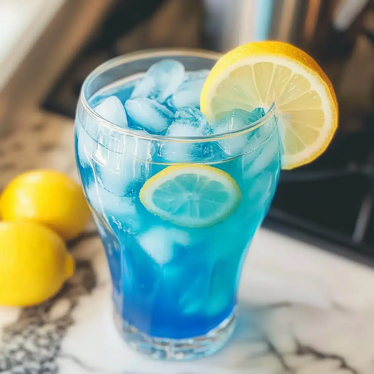 Blaue Himbeer-Limonade