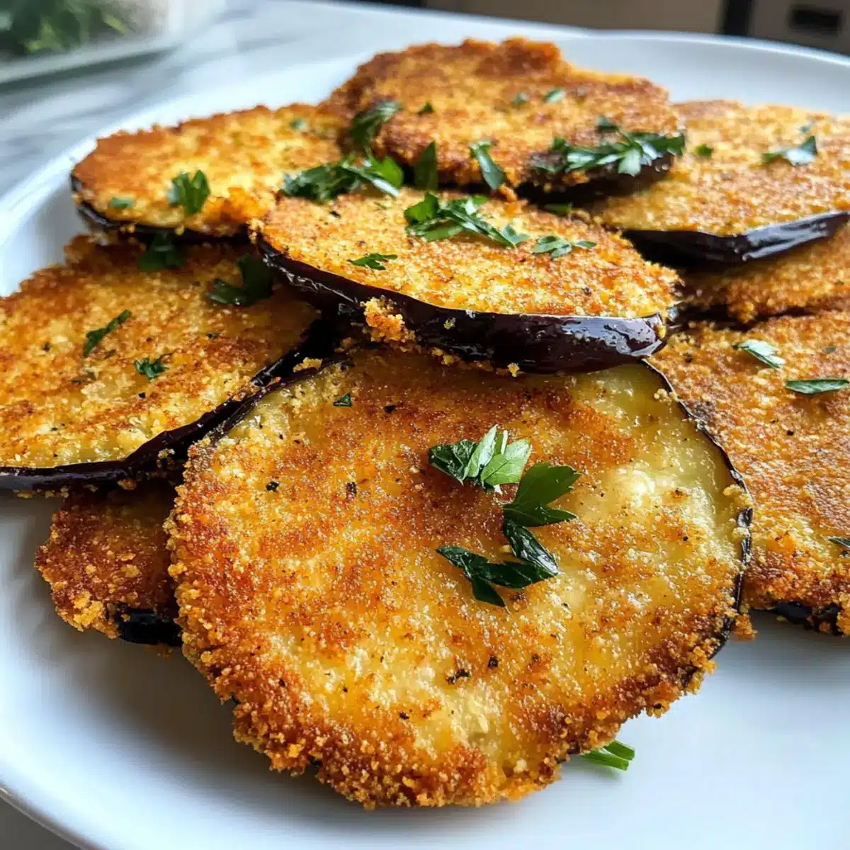 Panierte Aubergine