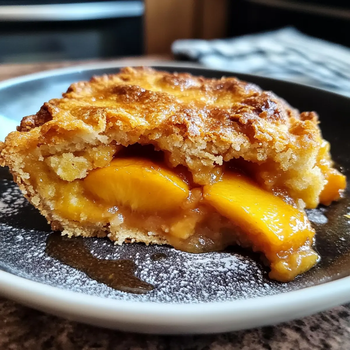 Braune Butter Pfirsich-Kuchen