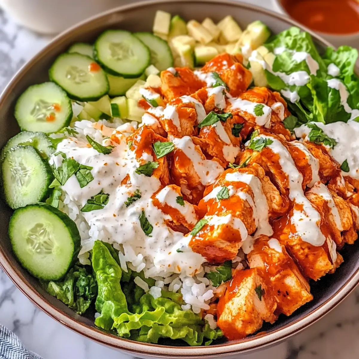 Buffalo Hähnchen Schüssel
