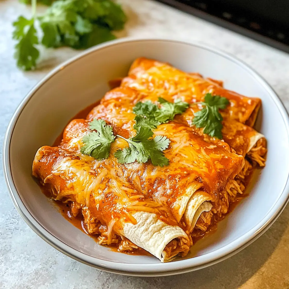 Hähnchen Slow Cooker Enchiladas