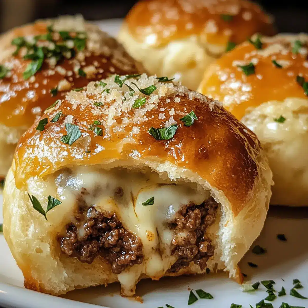 Knoblauch Parmesan Cheeseburger