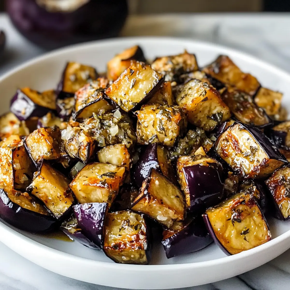 Knoblauchgeröstete Aubergine