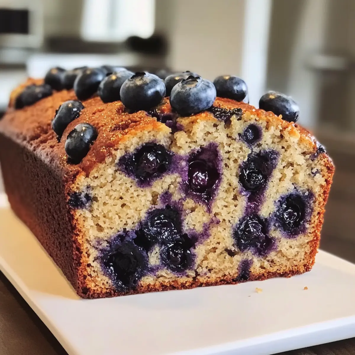 Glutenfreies Blaubeer-Bananenbrot