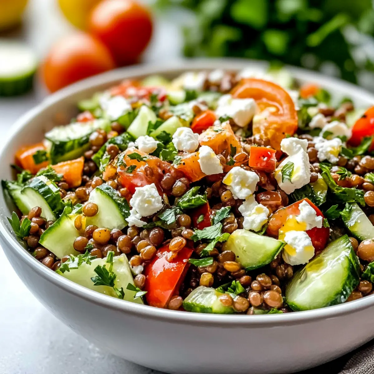 Griechischer Linsensalat