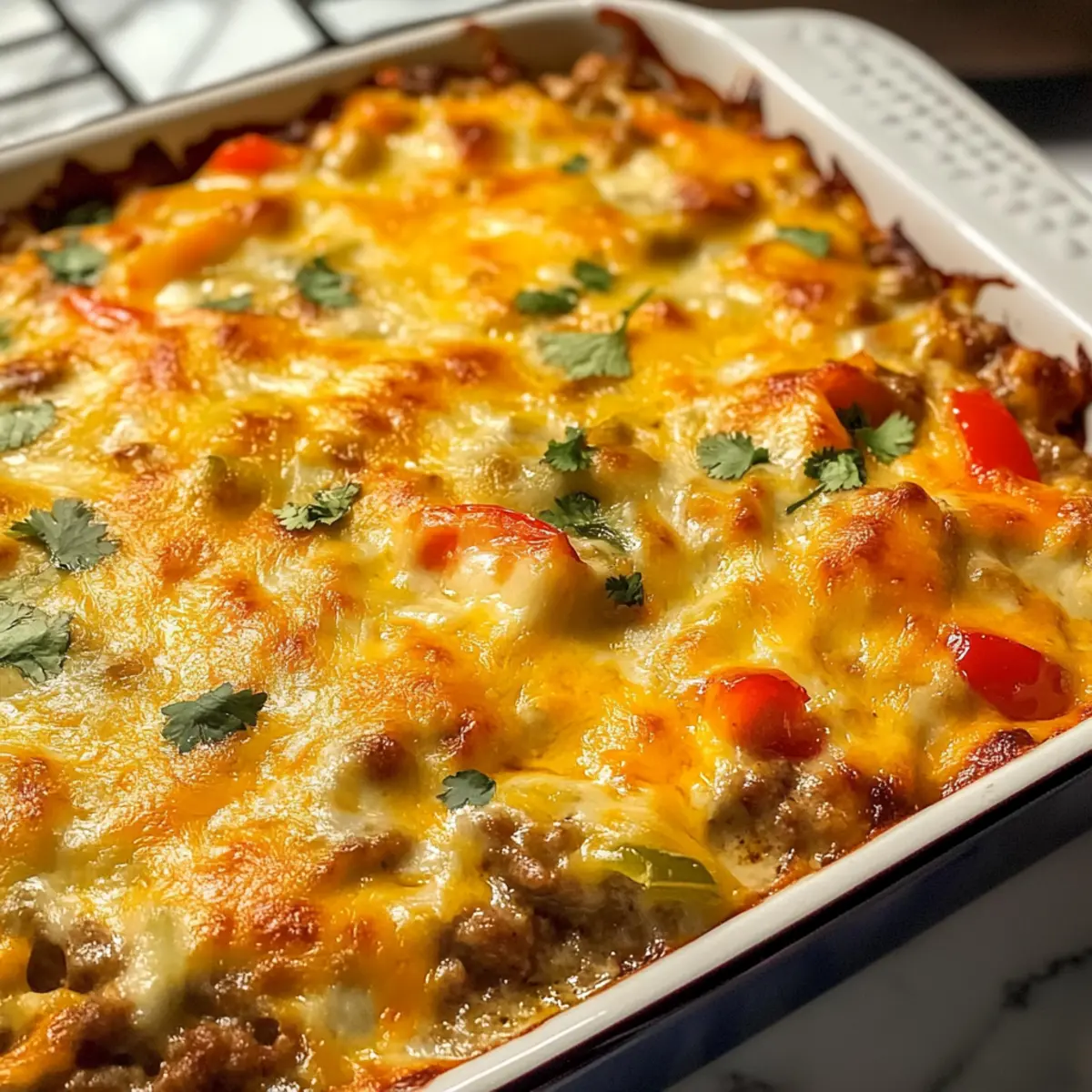 Hamburger Fajita Auflauf