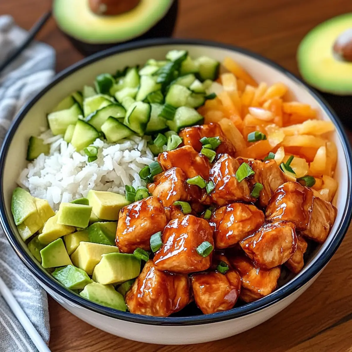 Hawaiian Hähnchen Poke Schüssel