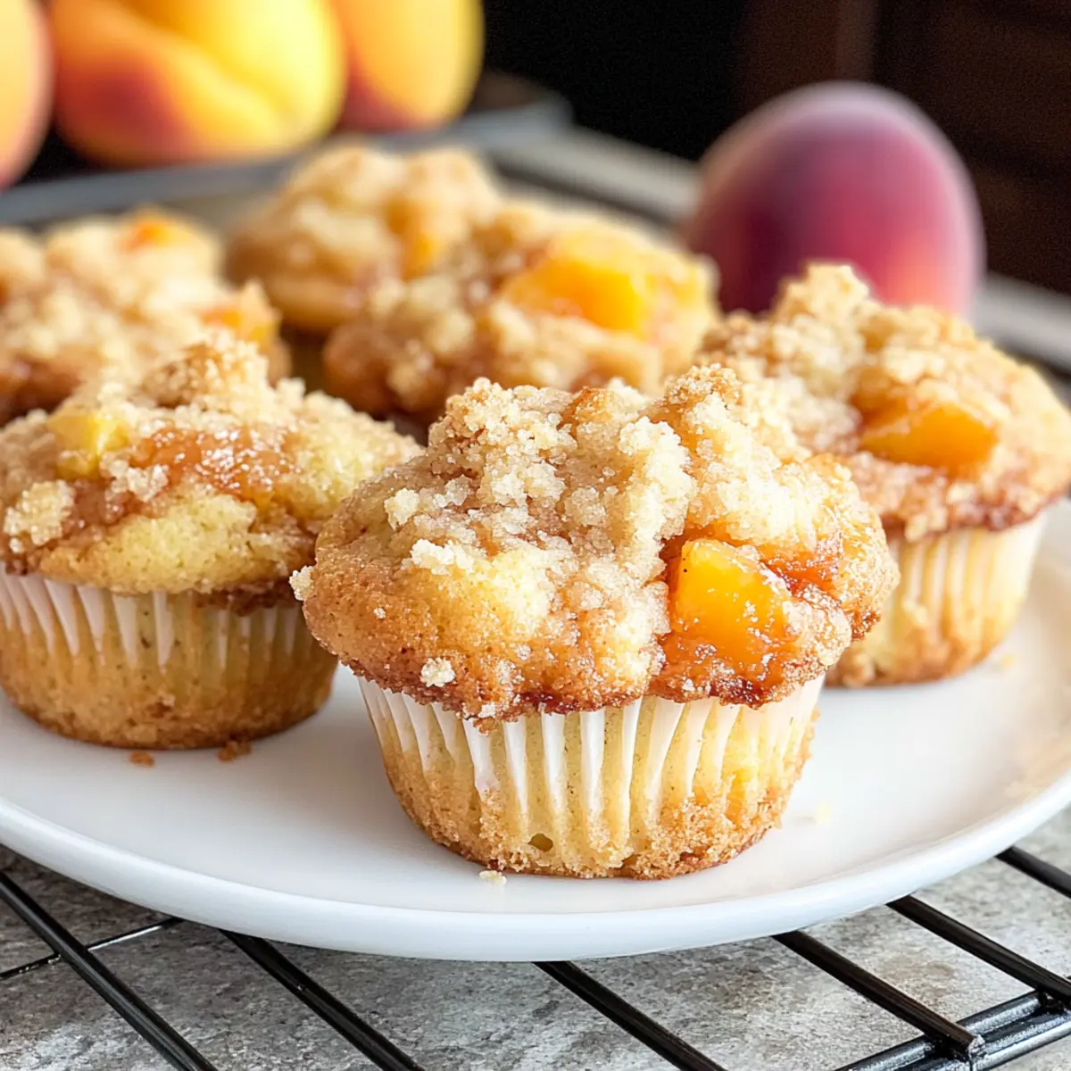 Pfirsich-Cobbler-Muffins