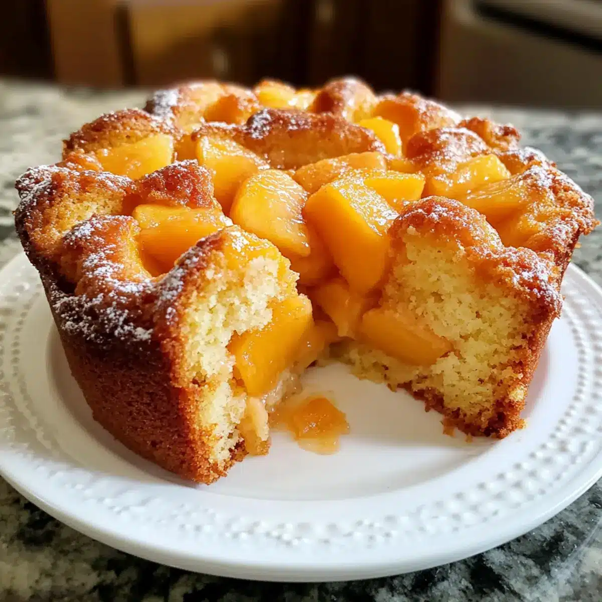 Pfirsichkuchen-Pfundkuchen