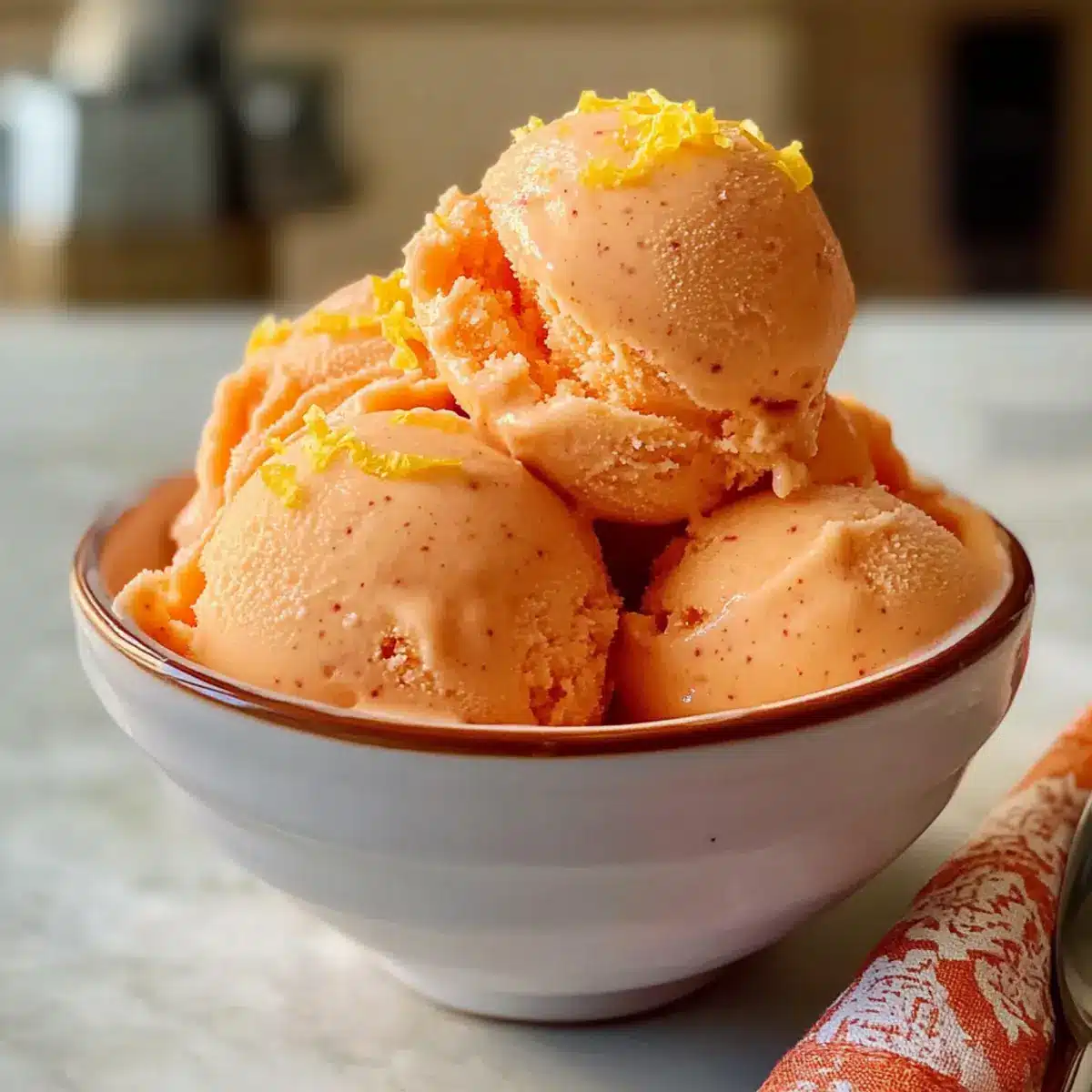 Pfirsich-Sorbet
