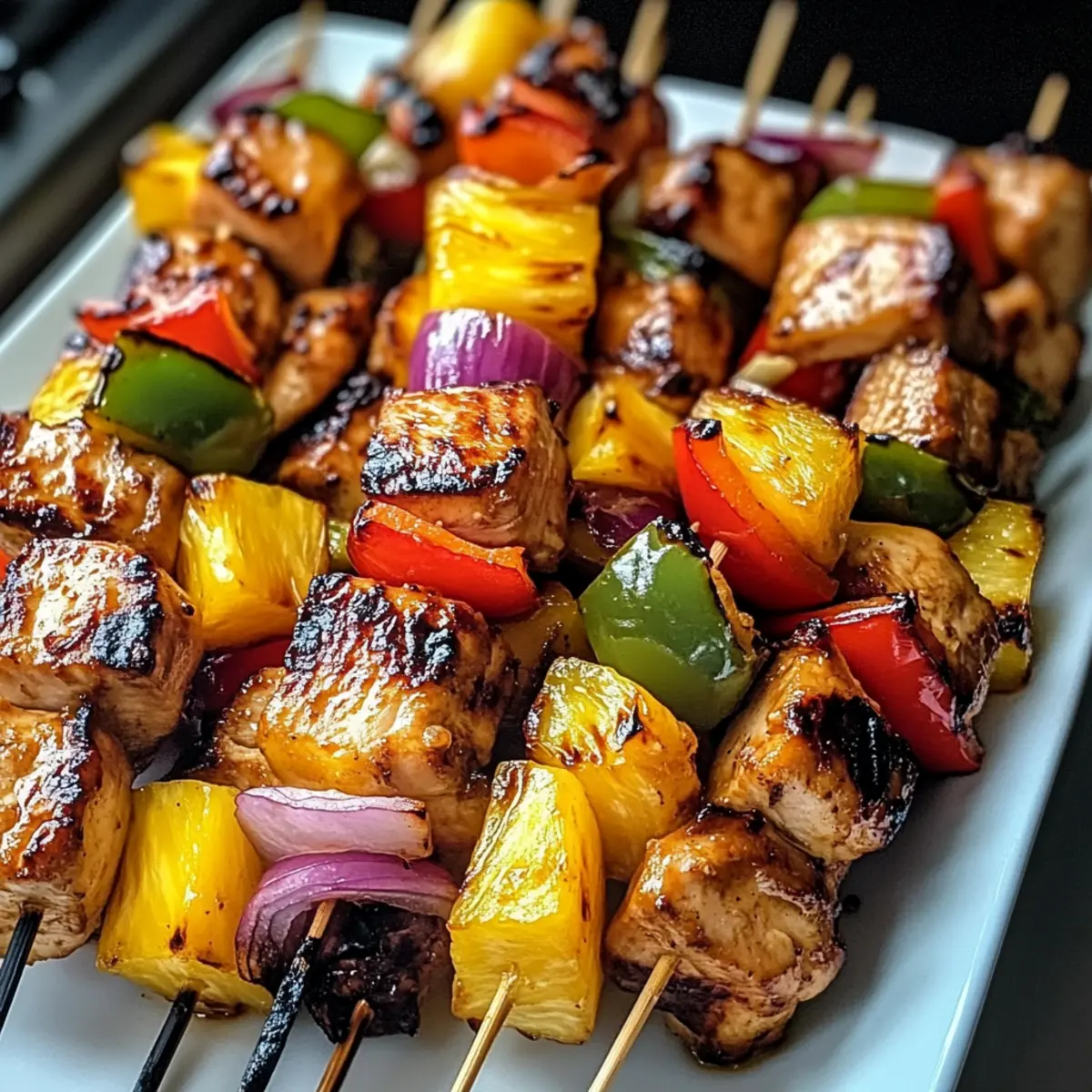 Ananas-Hühnchen-Spieße