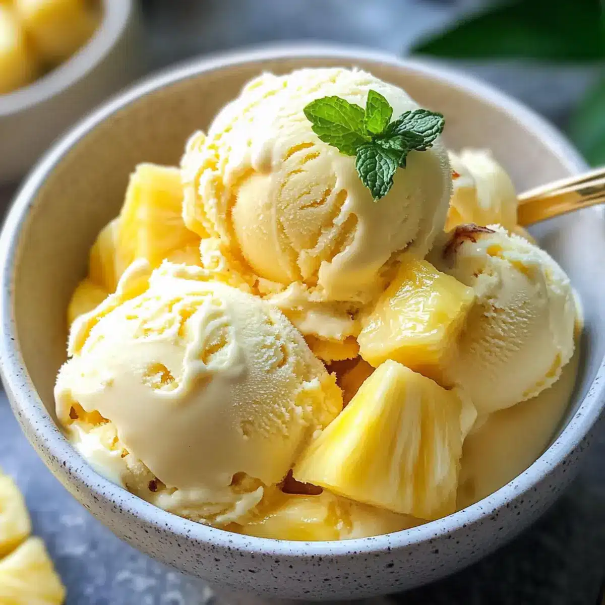 Ananas-Eiscreme