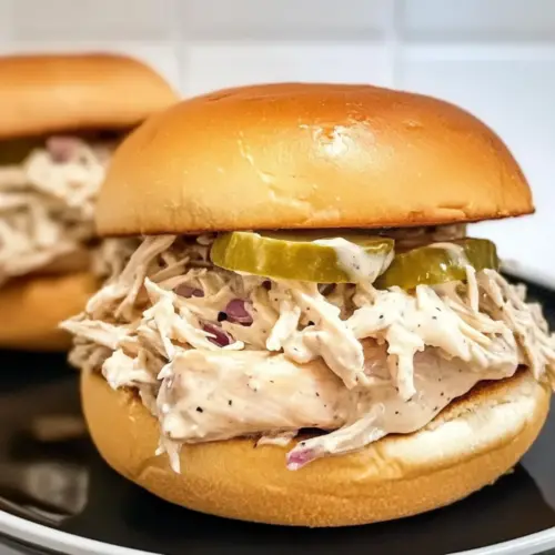 Langsame Kochhuhn Sandwiches