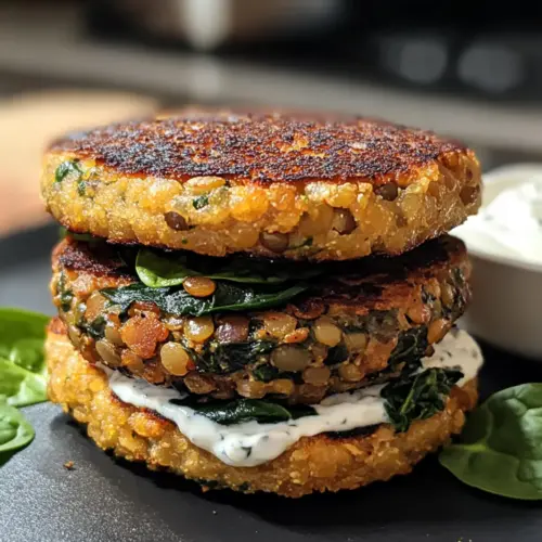 Spinat Linsen Burger