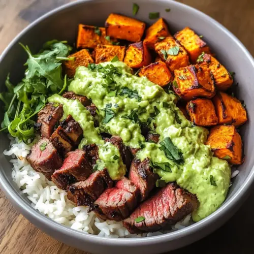 Steak und Süßkartoffel