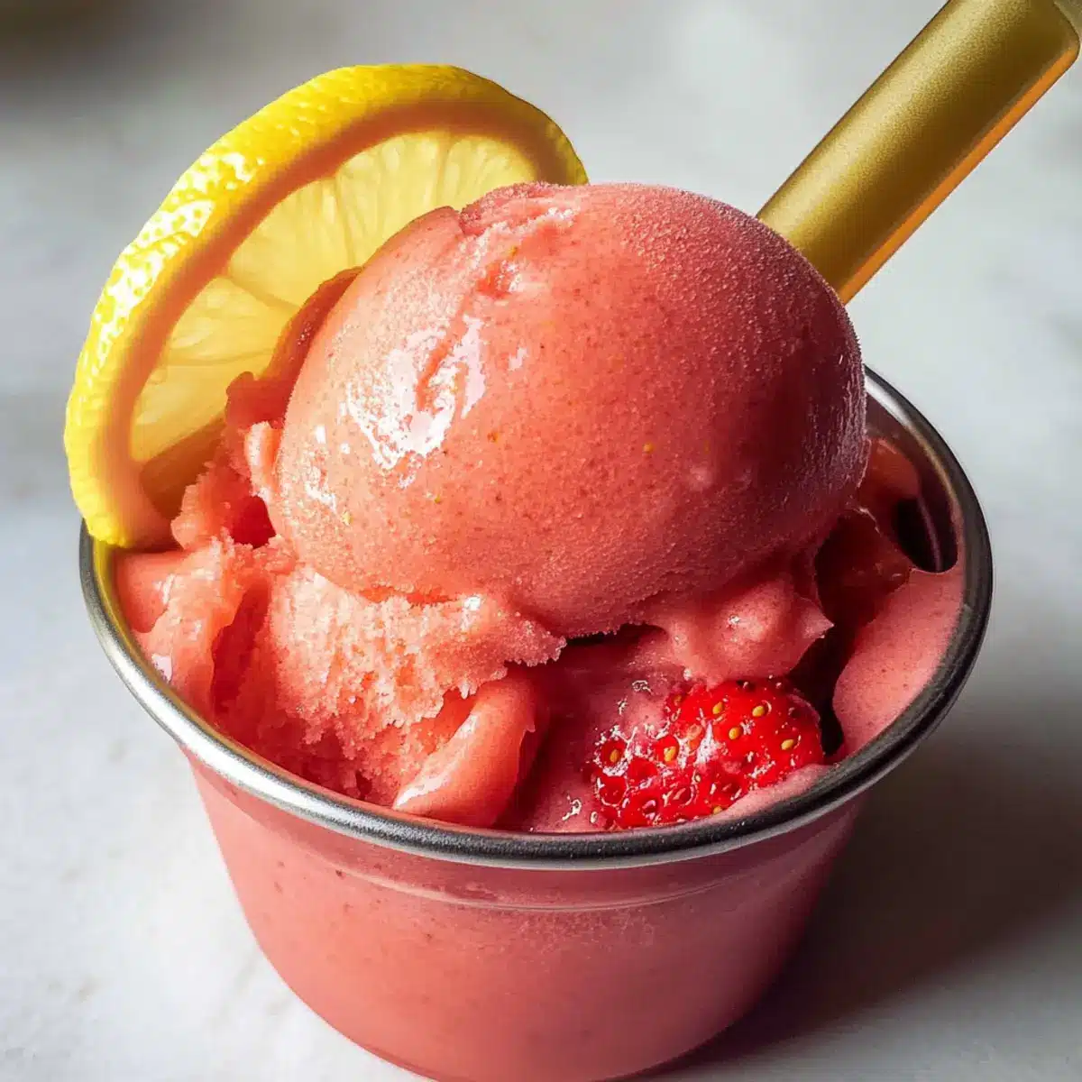 Erdbeer-Zitronen-Sorbet