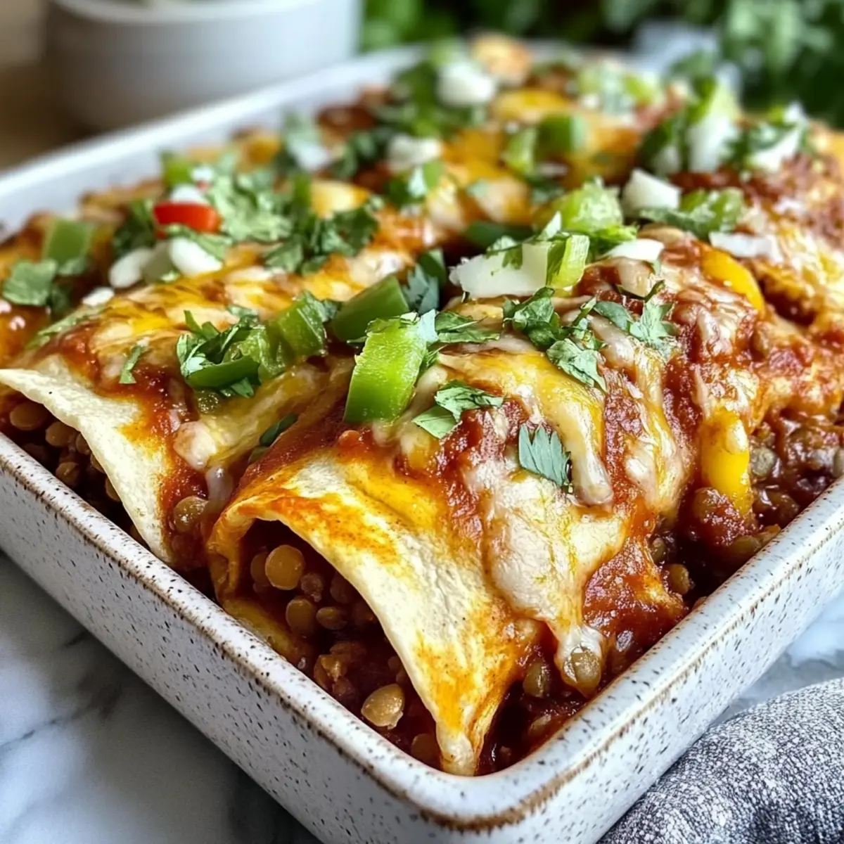 Vegane Enchiladas mit Linsen
