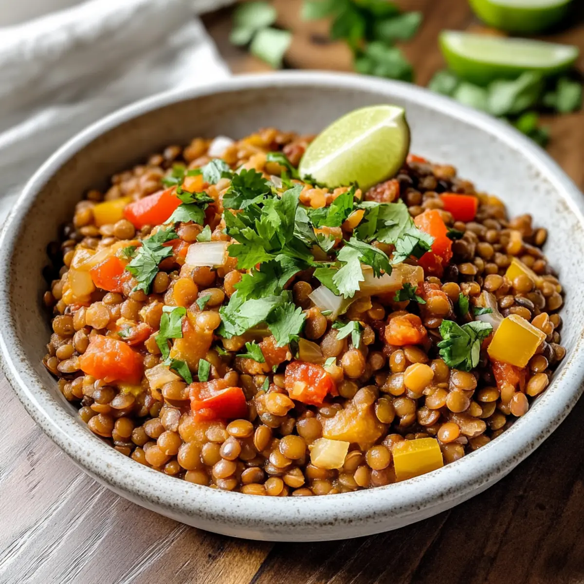 Vegetarische mexikanische Linsen