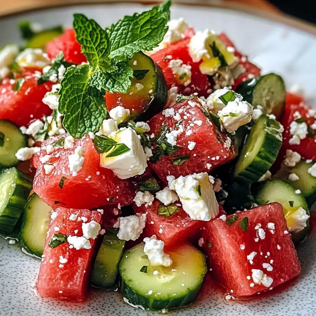 Wassermelone Feta Gurke