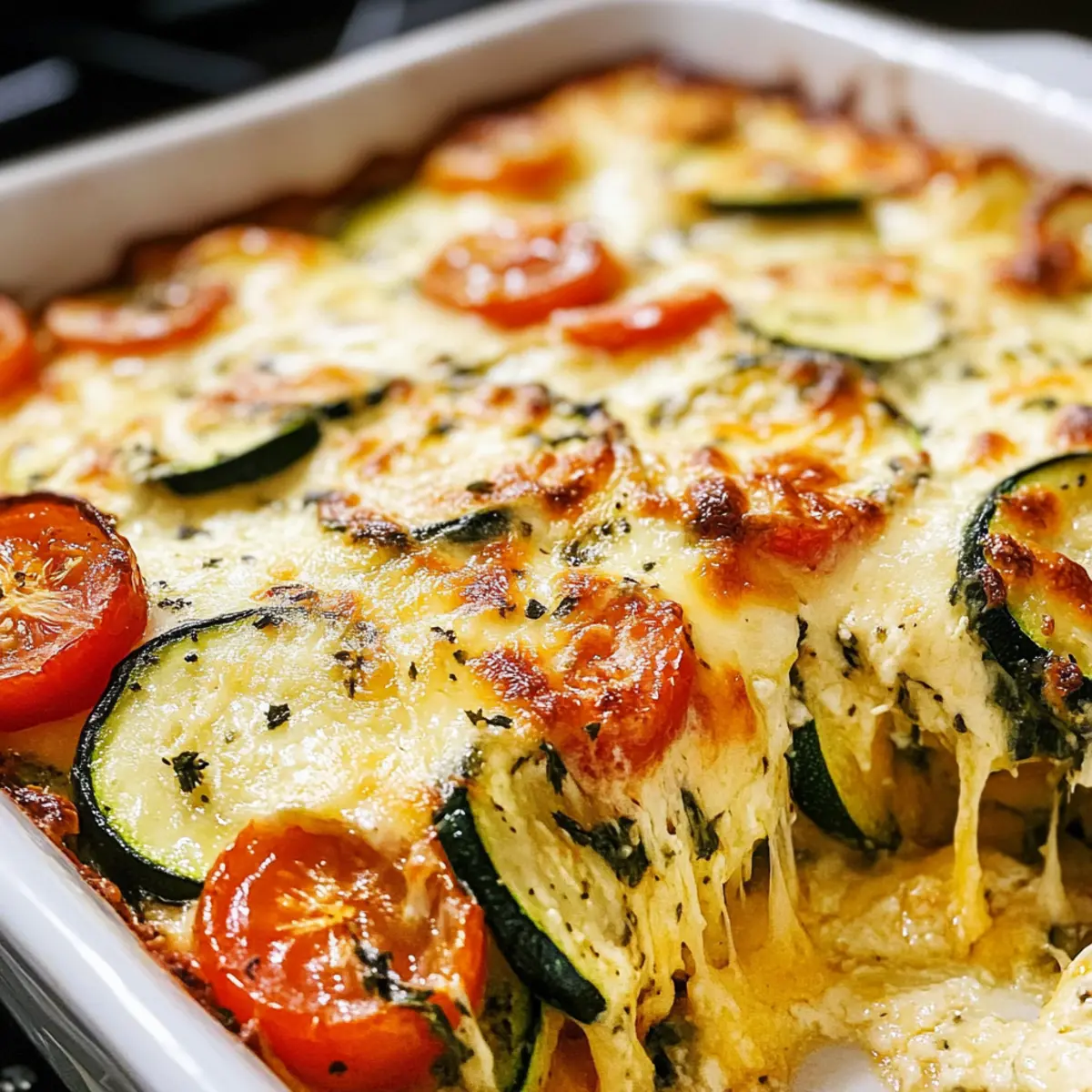 Gebackene Zucchini und Käse