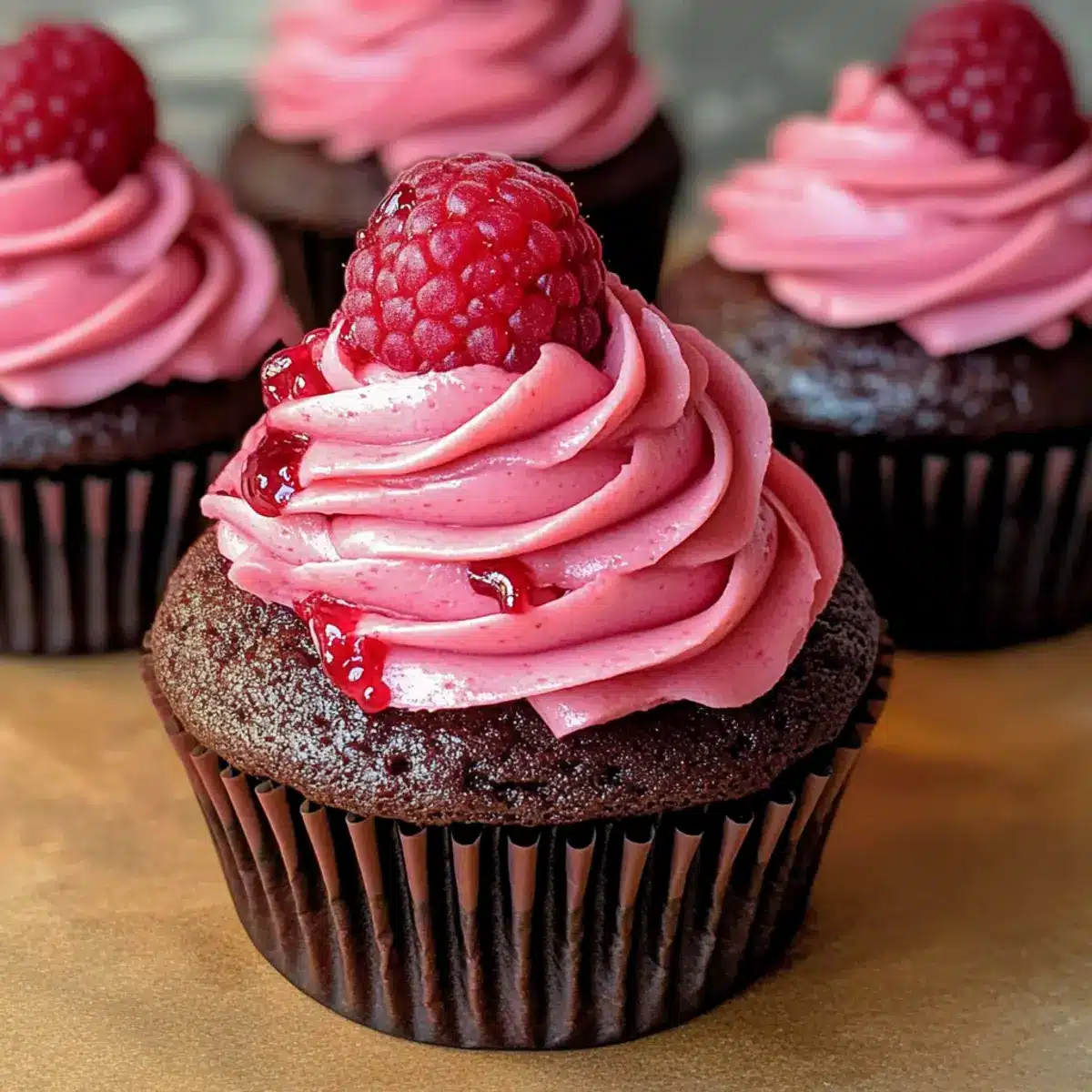 Schokoladen-Himbeer-Cupcakes