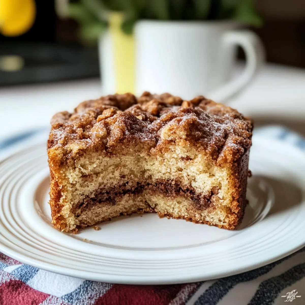 Zimtkuchen mit Kaffee