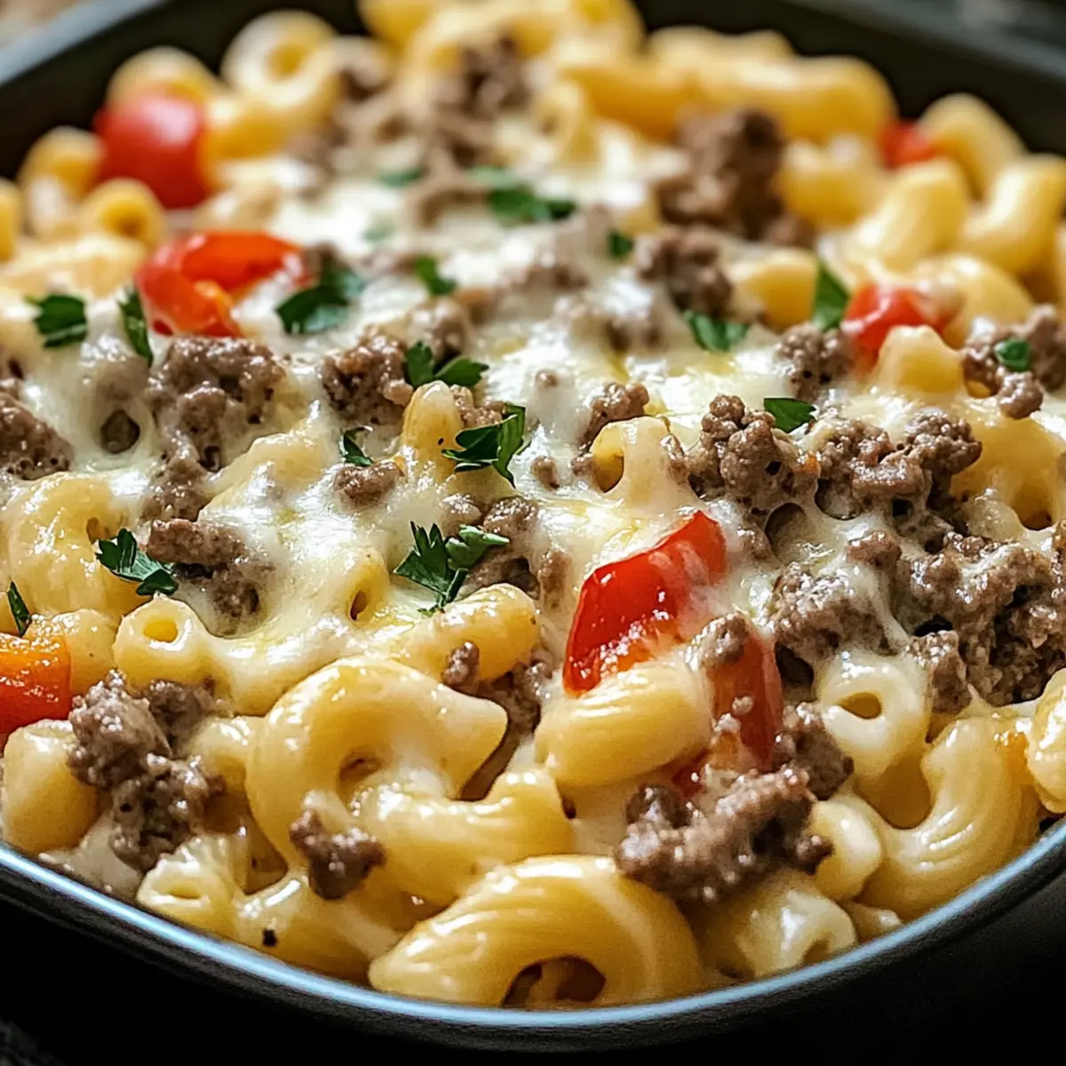 Cremige Philly Cheesesteak Mac & Cheese