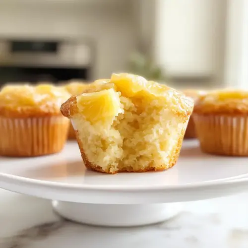 Zerdrückte Ananas Muffins