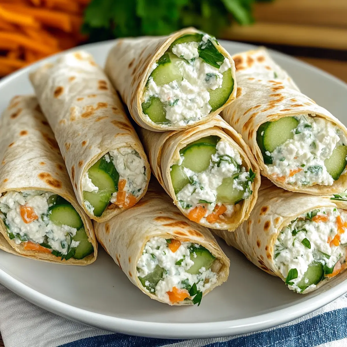 Gurken Cottage Cheese Wraps