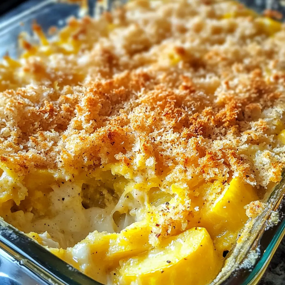 Einfache gelbe Zucchini-Auflauf