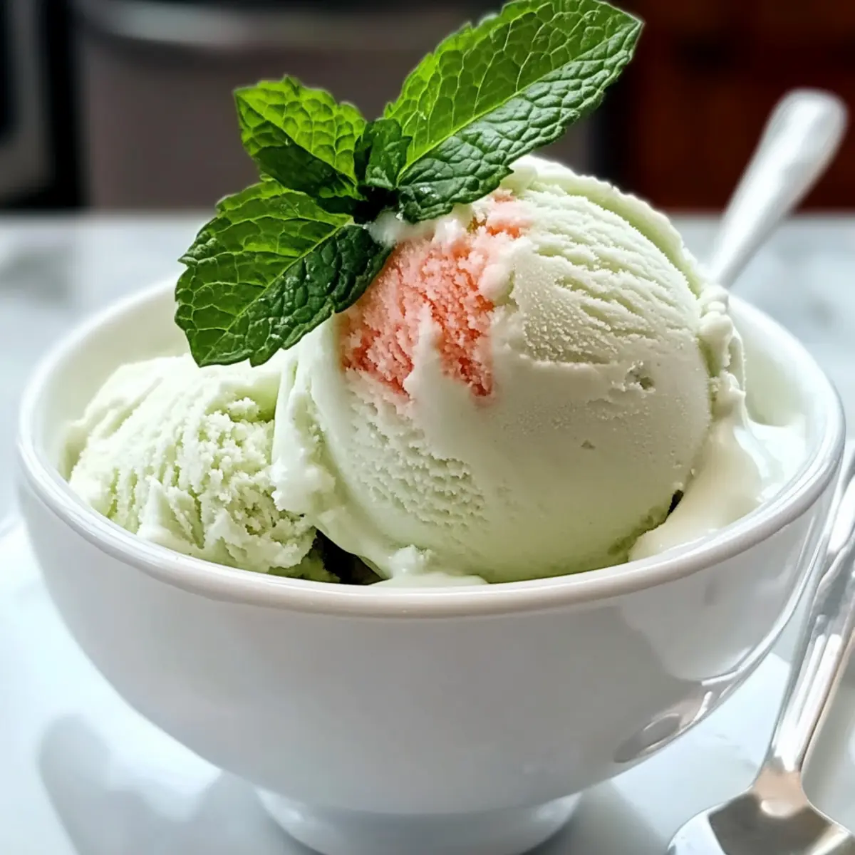 Frische Minze Eiscreme