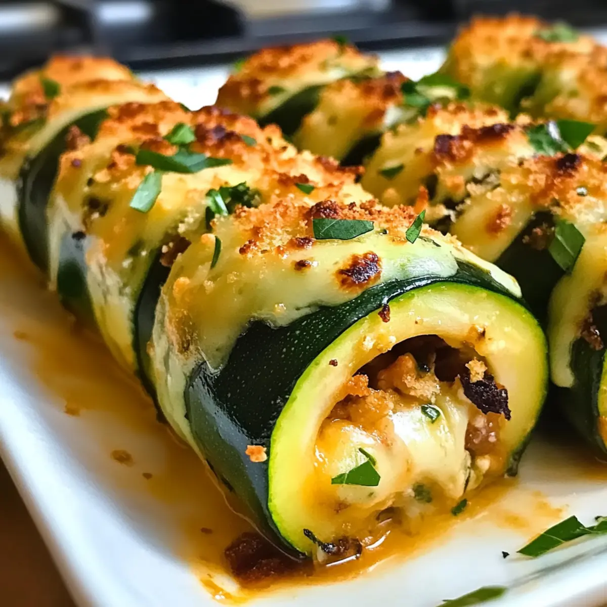 Gefüllte Zucchini-Röllchen