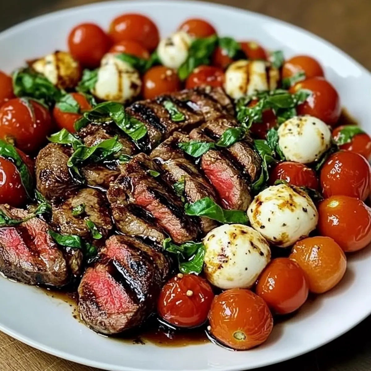 Gegrilltes Flankensteak Caprese