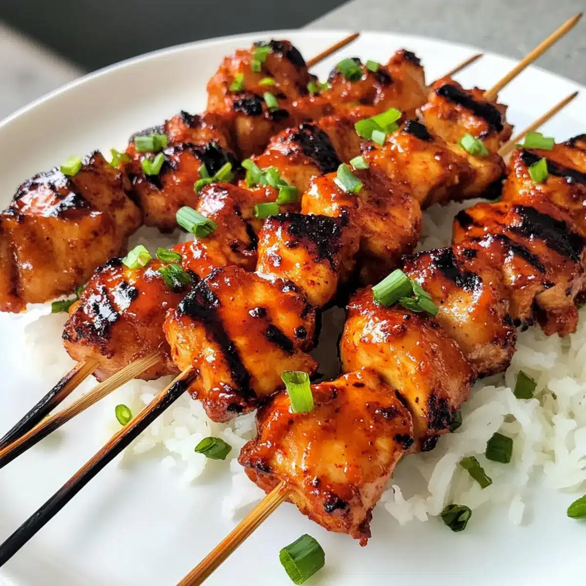 Koreanische Hähnchenspieße